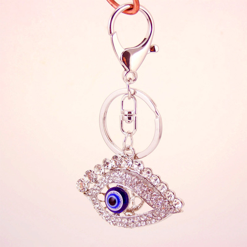 32g Weight Alloy, Metal Material Fruit Pattern Unisex Gender Wholesale Eye Shape Inlaid Diamond Pendant Keychain Nihaojewelry 3