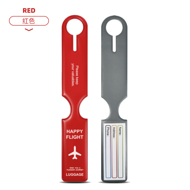 Transfronterizos de PVC prensado en caliente etiqueta de equipaje de viaje etiqueta de suspensión anti-perdida de avión registro de tarjeta de embarque lista de equipaje