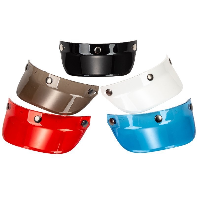 Retro Helmet Brim Visor 3/4 Helmet Brim Motorcycle Half Helmet with Three Buckles Universal Short Brim Sunshade