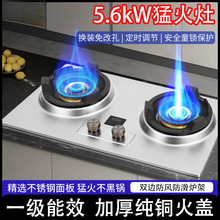 不锈钢燃气灶爆炒定时天然气液化气台嵌两用家用霸王猛火灶批发