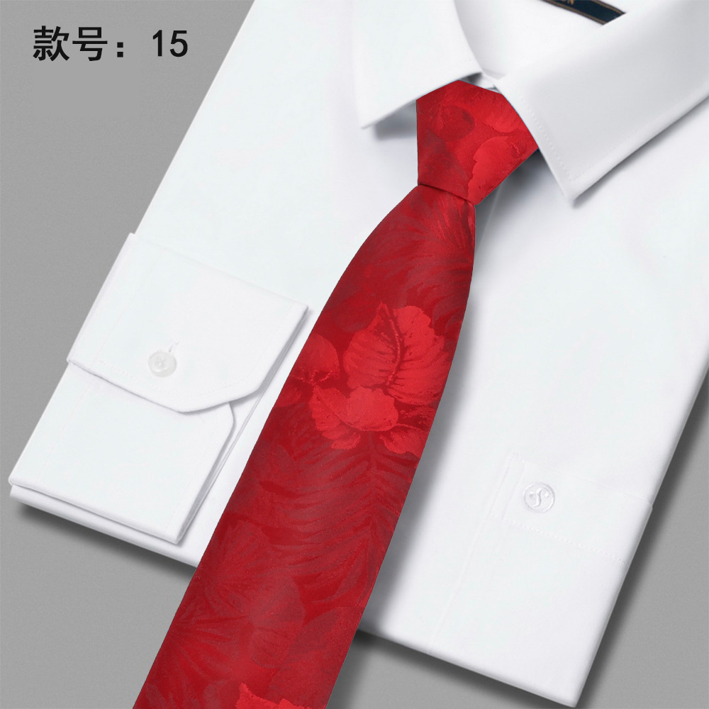 2023 nueva corbata de poliéster 6cm corbata casual de negocios de poliéster casual de negocios para hombres en stock al por mayor