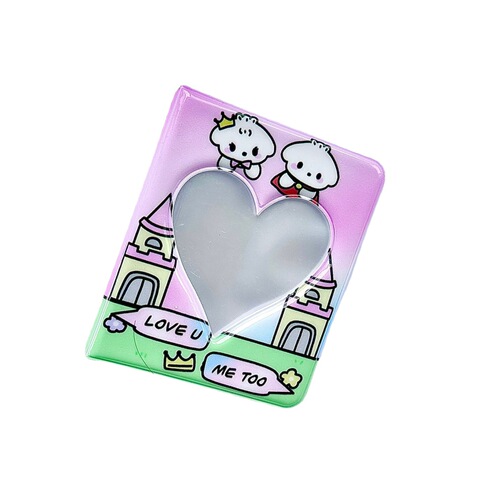 Original cute girly heart plaid vector style three-inch card album star chasing idol photo card Korean version of Polaroid photo album