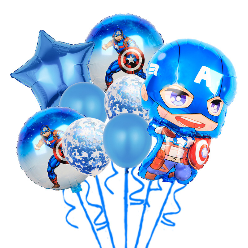 Marvel traje globo Iron Man Capitán América Spider-Man Avengers tema niño Decoración de cumpleaños