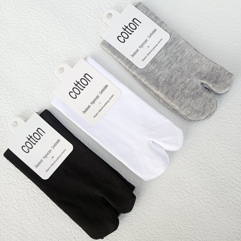 Men's and Women's Two-Toed Socks Cross-Border Indoor Clogs Socks Hallux Valgus Orthopedic Japanese Split-Toed Socks Floor Socks Manufacturer Wholesale