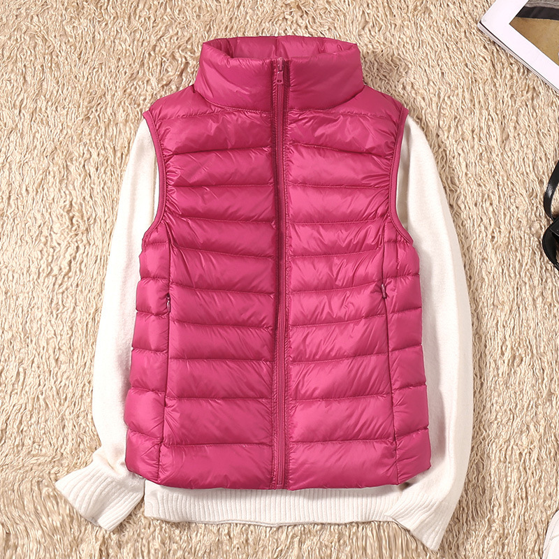 Yujia clothing women's vest coat down vest outer wear lightweight down vest autumn waistcoat winter warm