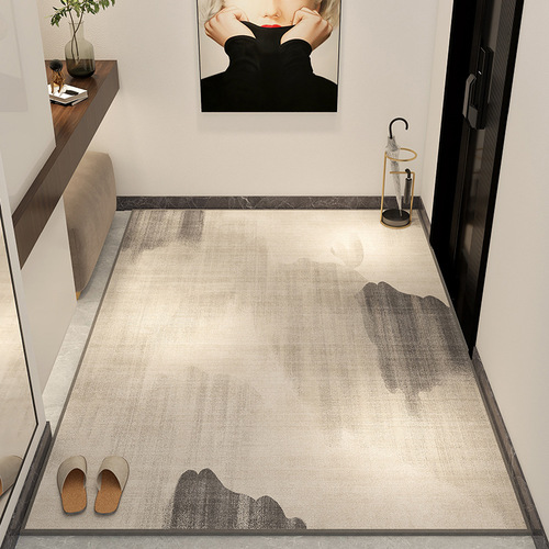 Nordic simple home entrance crystal velvet floor mats can be cut and stain-resistant, water-absorbent and non-slip entrance floor mats