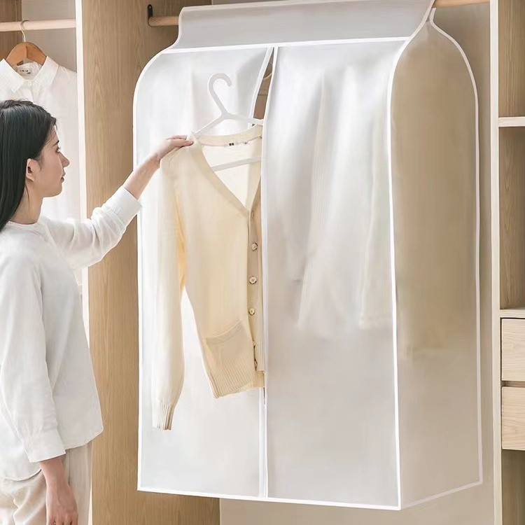 Tridimensional ropa cubierta de polvo ropa colgando bolsa transparente ropa bolsa de polvo ropa cubierta colgando abrigo cubierta de polvo hogar