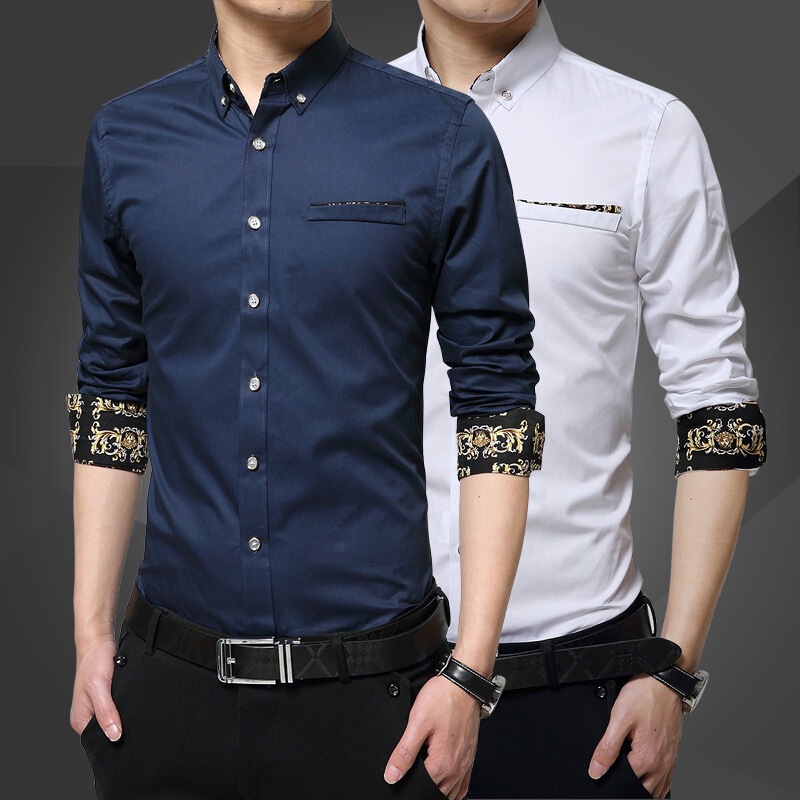 Shirt Men's Middle-Aged Thin Slim-Fit Korean Style Shirt Autumn Long-Sleeved Shirt Shirt Dark Shirt Beautiful Men's Shirt Shirt Men's Middle-Aged Thin Slim-Fit Korean Style Shirt Autumn Long-Sleeved Shirt Shirt Dark Shirt Beautiful Men's Shirt