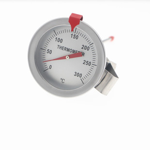 Fryer Thermometer Oil Pot Thermometer Stainless Steel Oil Temperature Meter Candy Thermometer with Clip