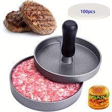 新品汉堡压肉器 汉堡压肉饼模具 制作器加馅模具 铝合金彩盒装