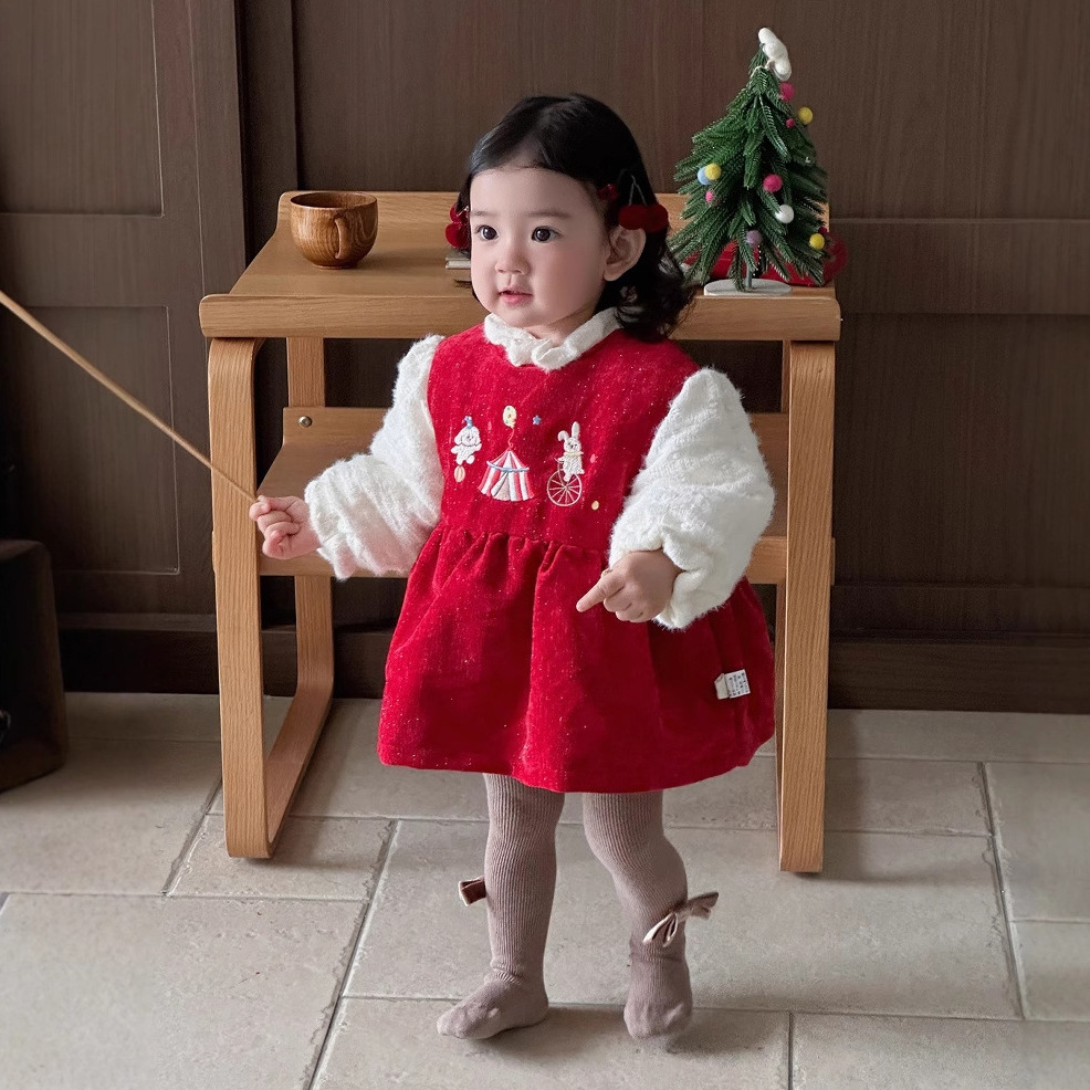 Ropa de invierno para bebés, ropa de algodón, bebé, conejo, circo, mamelucos gruesos, luna llena, cien días, ropa exterior