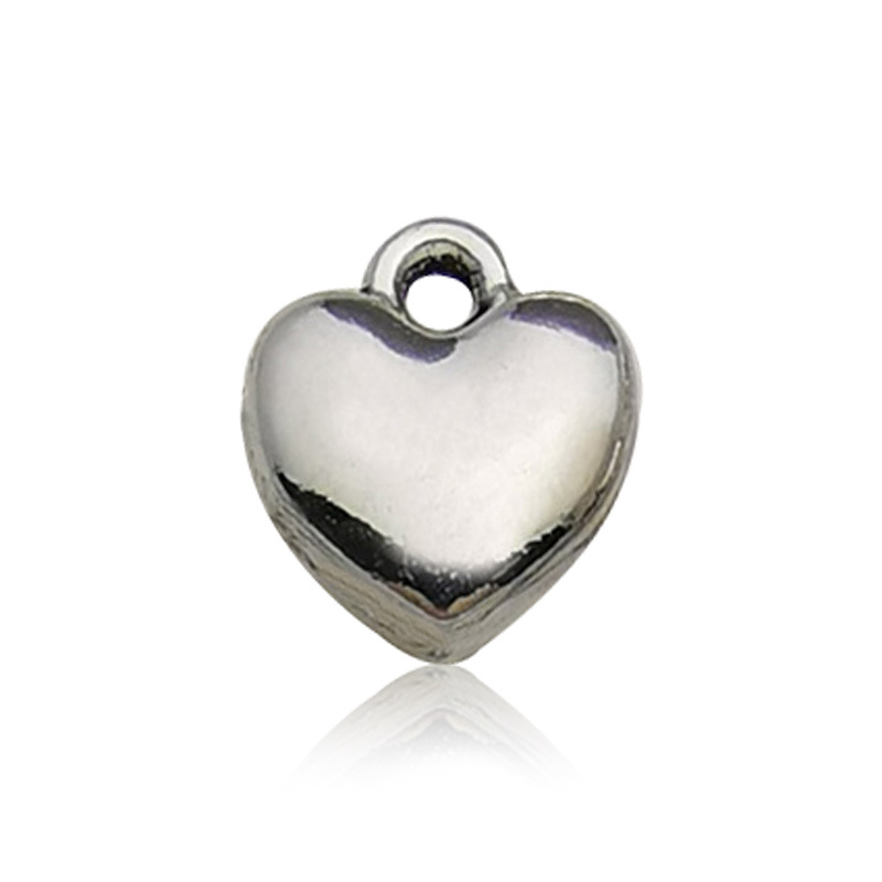 14096-colgante de plata antigua en forma de corazón 8 × 9-1G