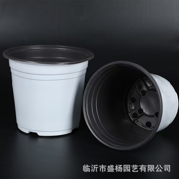 White two-color flower pot planting seedling nutrition bowl…