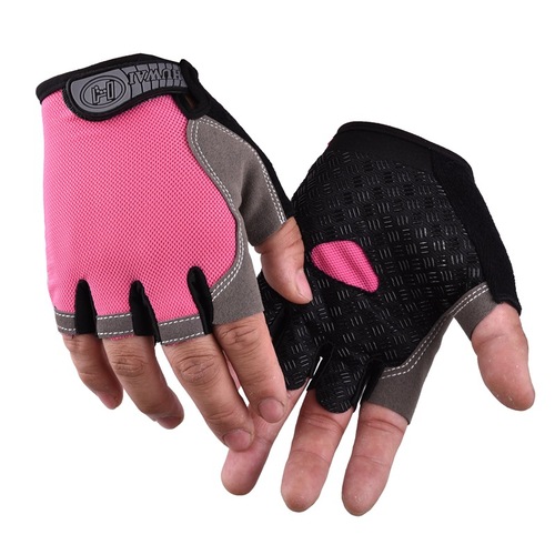 Half Finger Outdoor Sports Cycling Men Women Gloves Hiking Fitness Yoga Driving Shockproof Anti-Slip Bare Finger Breathable Gloves