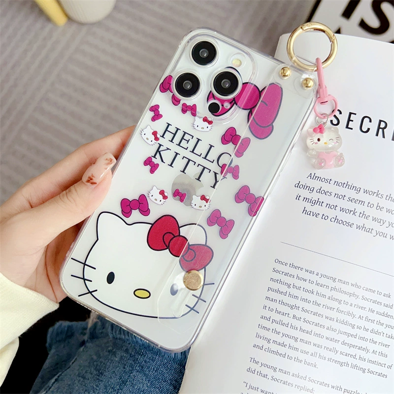 Чихуахуа Hello kitty, яблоко, совместимый браслет, чехол для телефона, iPhone 12, iPhone12 Pro, защитный ремешок для сумки, iphone, 14promax