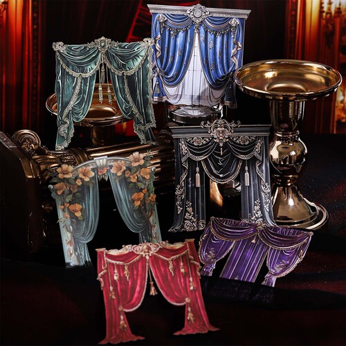 Beautiful Day Hard Card – Baroque Curtain Series: 10 Hand Account Materials for Baroque-Themed Curtains, Available in 6 Designs