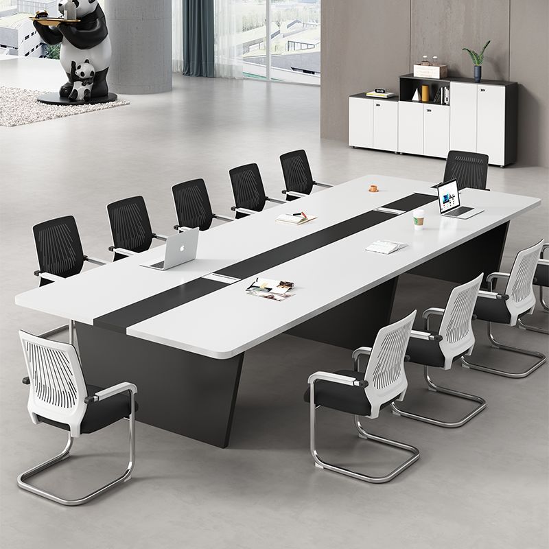 Same Style Large White Table, Simple Modern Training Table, Bar Table, Chair, Conference Table and Chair, Conference Table, Small 6-Person Clearance