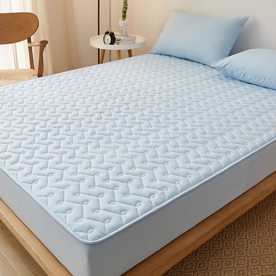 Clase A 100 sábana de algodón puro de algodón de una sola pieza cubierta de cama con todo incluido de algodón cubierta protectora de colchón funda de cama de sábana antideslizante y antipolvo image 8