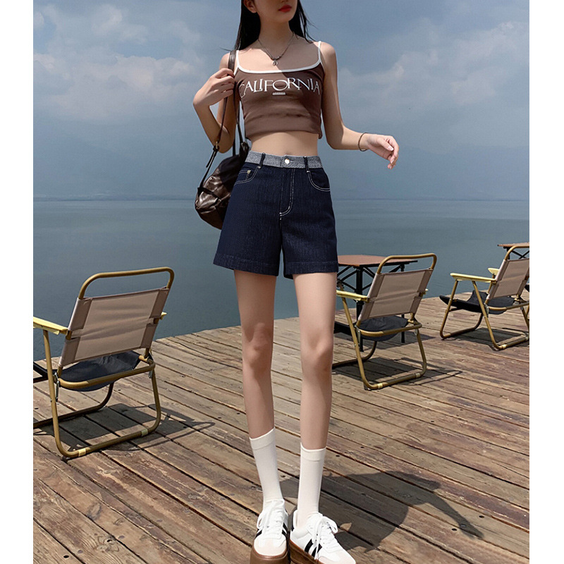【雅*定单】2025春季新款女装时尚高腰牛仔短裤小个子气质三分裤