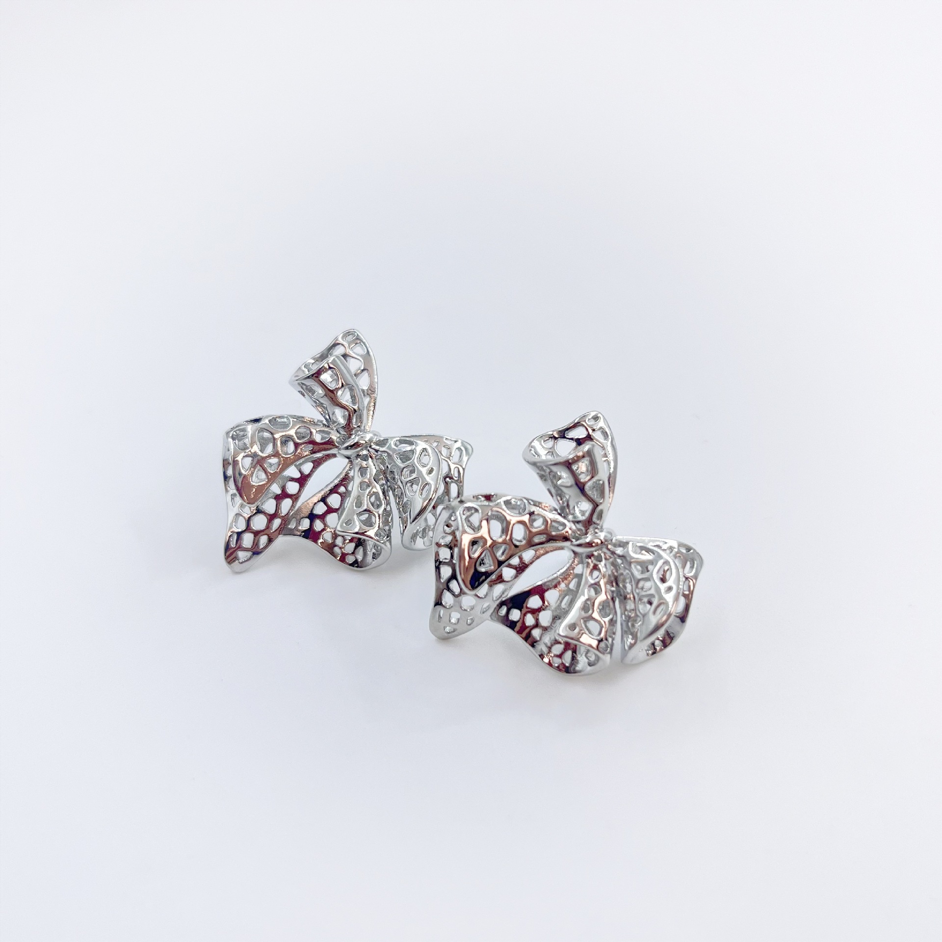 15g Weight Jewelry Set Classification Jewelry + Earrings Quantity Casual Occasion Copper Material Bow Knot Pattern Women's Gender Plating Design Sweet Style Copper Sweet Plating Bow Knot Jewelry Set 10