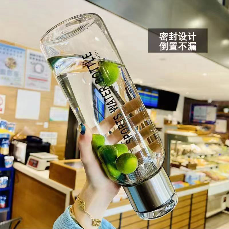 送料無料、大容量トンカップ、ネット有名人ガラス茶水分離カップ、女の子の見栄えの良いサマースポーツウォーターカップ|undefined