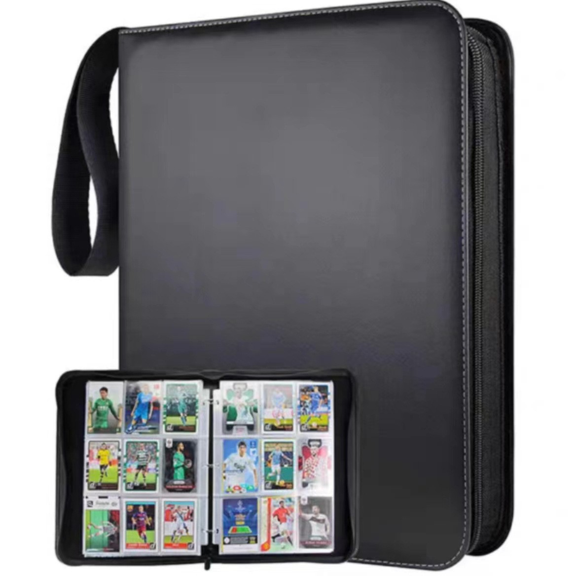 Fábrica lote pelo tesoro Ke Meng color sólido tarjeta de visita Libro 4 rejilla 9 rejilla PU juego tarjeta libro Ultraman colección libro cremallera