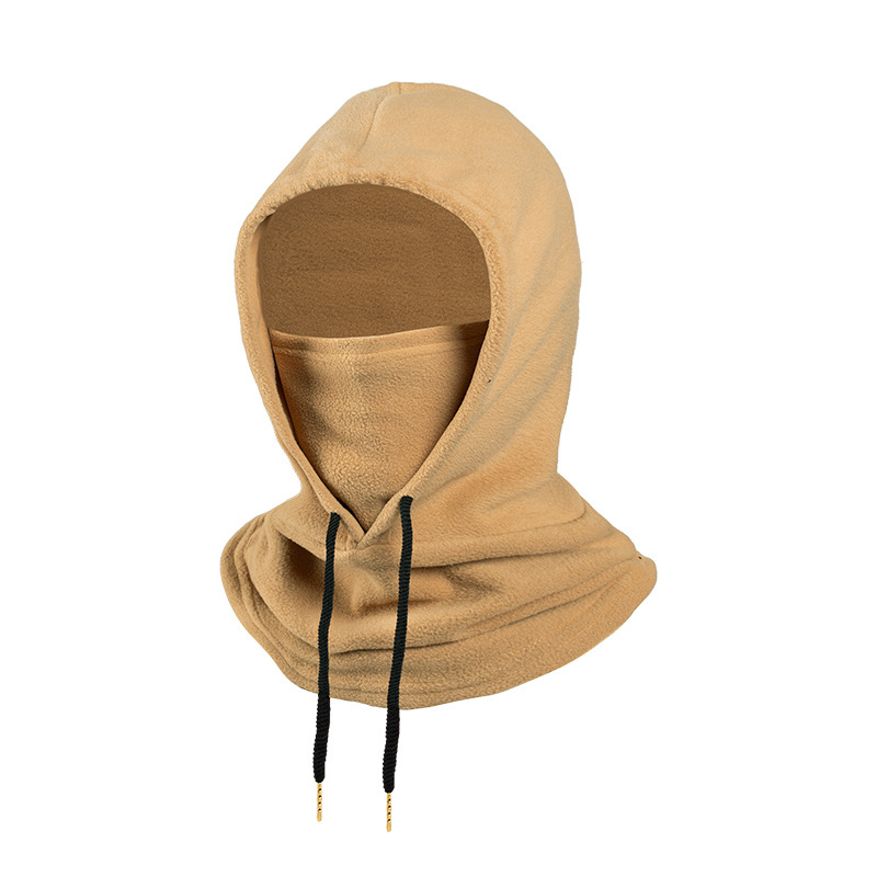 Otoño y invierno al aire libre camuflaje de terciopelo calentamiento sombrero guisante para hombres y mujeres máscara de terciopelo a prueba de viento y frío
