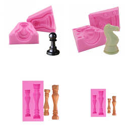 硅胶象棋模具软糖工艺蛋糕巧克力糖工艺糖果模具树脂珠宝工艺铸造