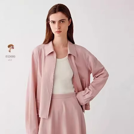 Xiaohe Women's Clothing 2026 Spring New Wool Twill Jacket