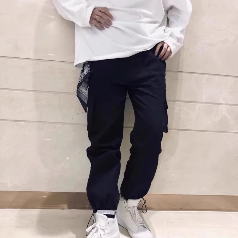 腰果花方巾潮牌街头裤巾hiphop裤链腰巾嘻哈飘带挂裤子挂饰男女|undefined