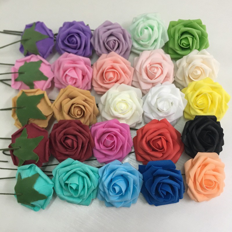 공장 직접 8cm 시뮬레이션 PE 장미 거품 꽃 인공 가짜 꽃 어머니의 날 선물 가정 장식 시뮬레이션 꽃