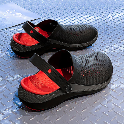 Men's Holeshoes Cross-border Wide Size New Fashion Men's Cap Toe Sandals Trendy Two-in-One Slippers Wholesale