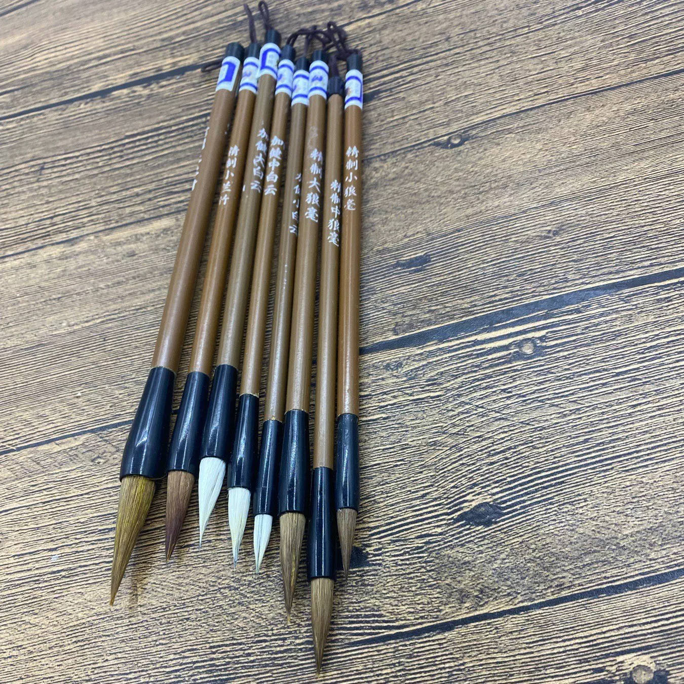 初学启蒙毛笔大兰竹毛笔初学者书法加健狼毫小学生大中小白云批发