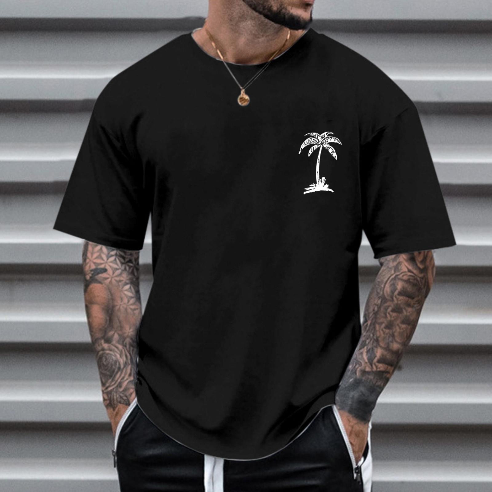 Summer, Spring Season Wholesale Men's Casual Printing Short Sleeve Men's Tops
