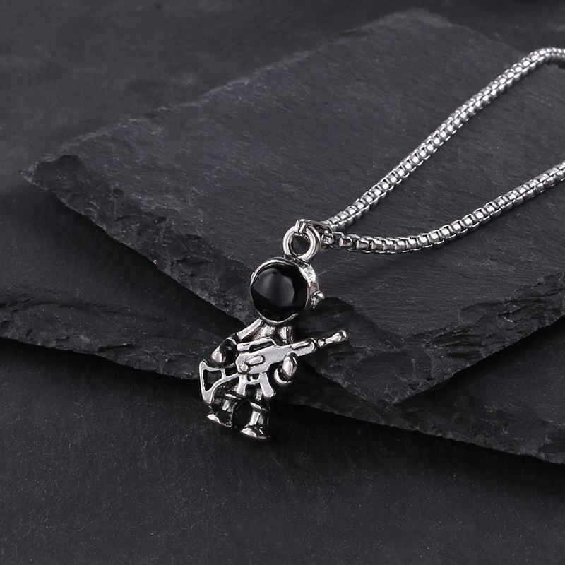 총을 가진 우주 비행사