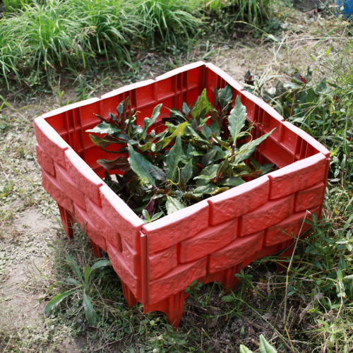 Outdoor garden fence fence decoration courtyard vegetable garden guardrail vegetable fence plastic imitation brick ground wholesale