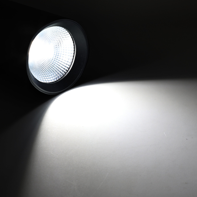 All-aluminum cylindrical COB surface-mounted spotlight, high-brightness commercial LED downlight, ceiling-mounted wash wall light&mdash;no drilling required, ideal for ceiling installations.