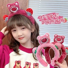 可愛洗臉專用發箍女款2023新款卡通頭飾束髮帶秋冬頭箍毛絨頭套