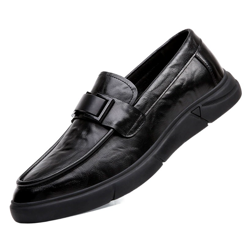 Осенняя повседневная кожаная обувь, универсальная деловая Мужская обувь в Корейском стиле, молодежные модные лоферы в британском стиле, мужская обувь, обувь для автоспорта