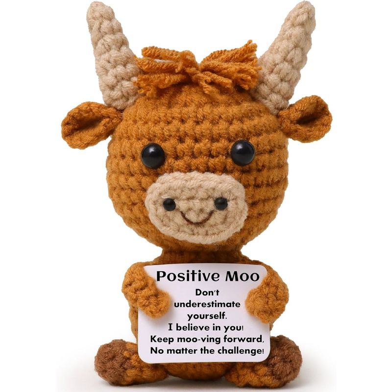 新品跨境亚马逊热销 Crochet Positive ice cream 毛线玩偶励志卡|undefined