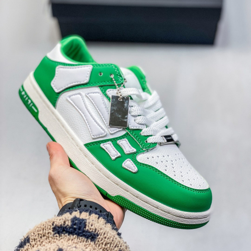 Putian de alta calidad AMIRI hueso zapatos de lujo ligero para hombres y mujeres zapatos de skate de suela gruesa de moda zapatos de skate casuales para mujeres zapatos de moda