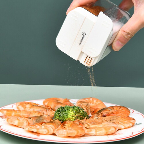 marbrasse sliding seasoning box kitchen seasoning bottle seasoning jar four-part jar moisture-proof salt jar