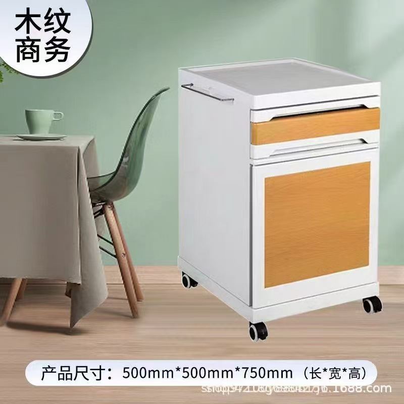 (고급형) 우드 패턴 비즈니스 캐비닛 50*50*75