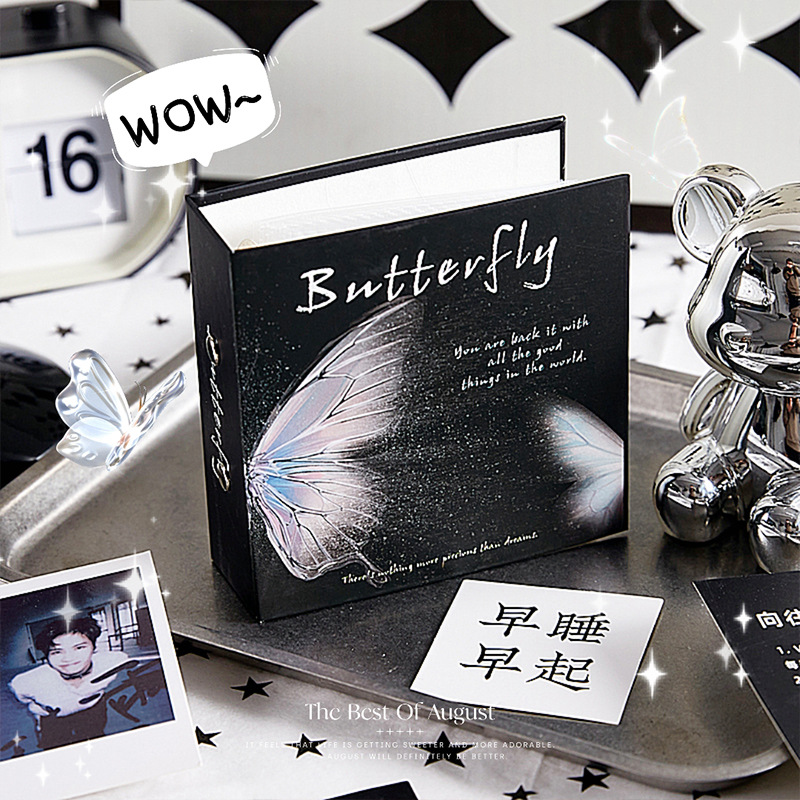 Mini mariposa de alto valor, álbum de tarjeta de cuadrícula Idoo portátil de 3 pulgadas, álbum de almacenamiento de tarjeta pequeña, álbum de fotos Polaroid