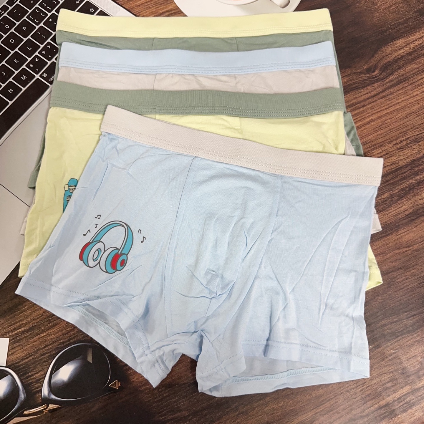 Modal Boys' Underwear Spandex Head 7A Mulberry Silk Antibacterial Boxer Briefs Student Boy Boxer Briefs Wholesale