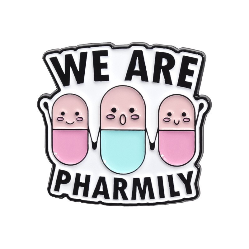 Broche capsule polyvalente Pill, accessoires de mode, série de badges en métal, lettres_voghion.com
