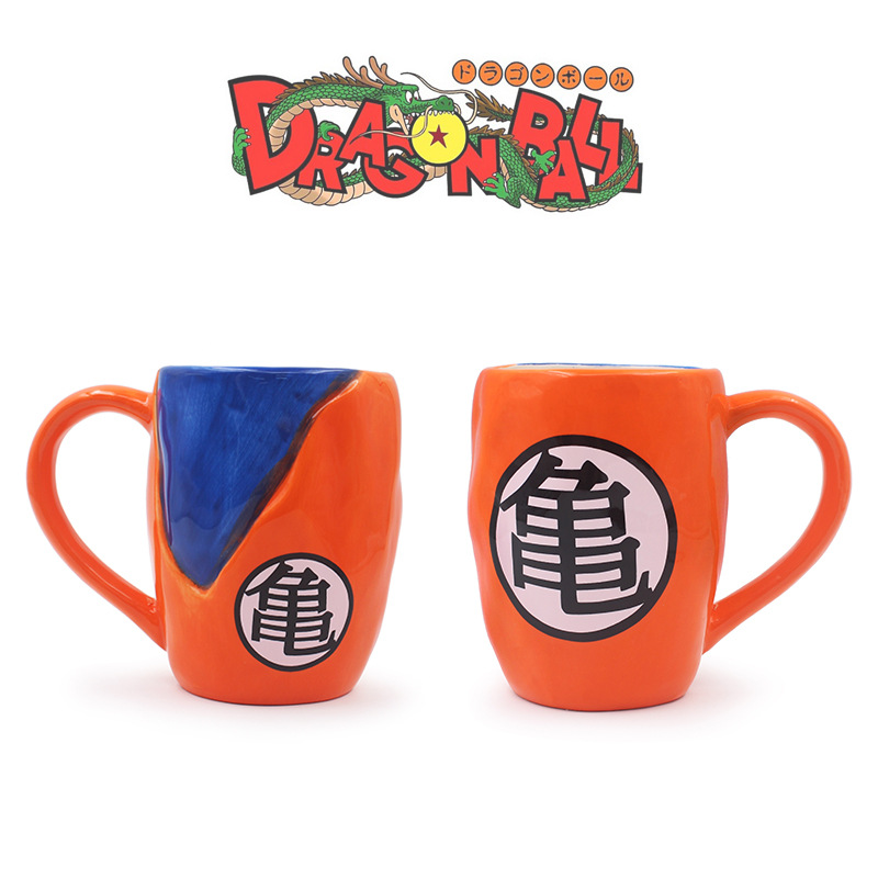 Taza de cerámica Dragon Ball Taza de Sun Wukong Dibujos animados creativos Anime Copa Wukong Taza de cuatro estrellas Dragon Ball