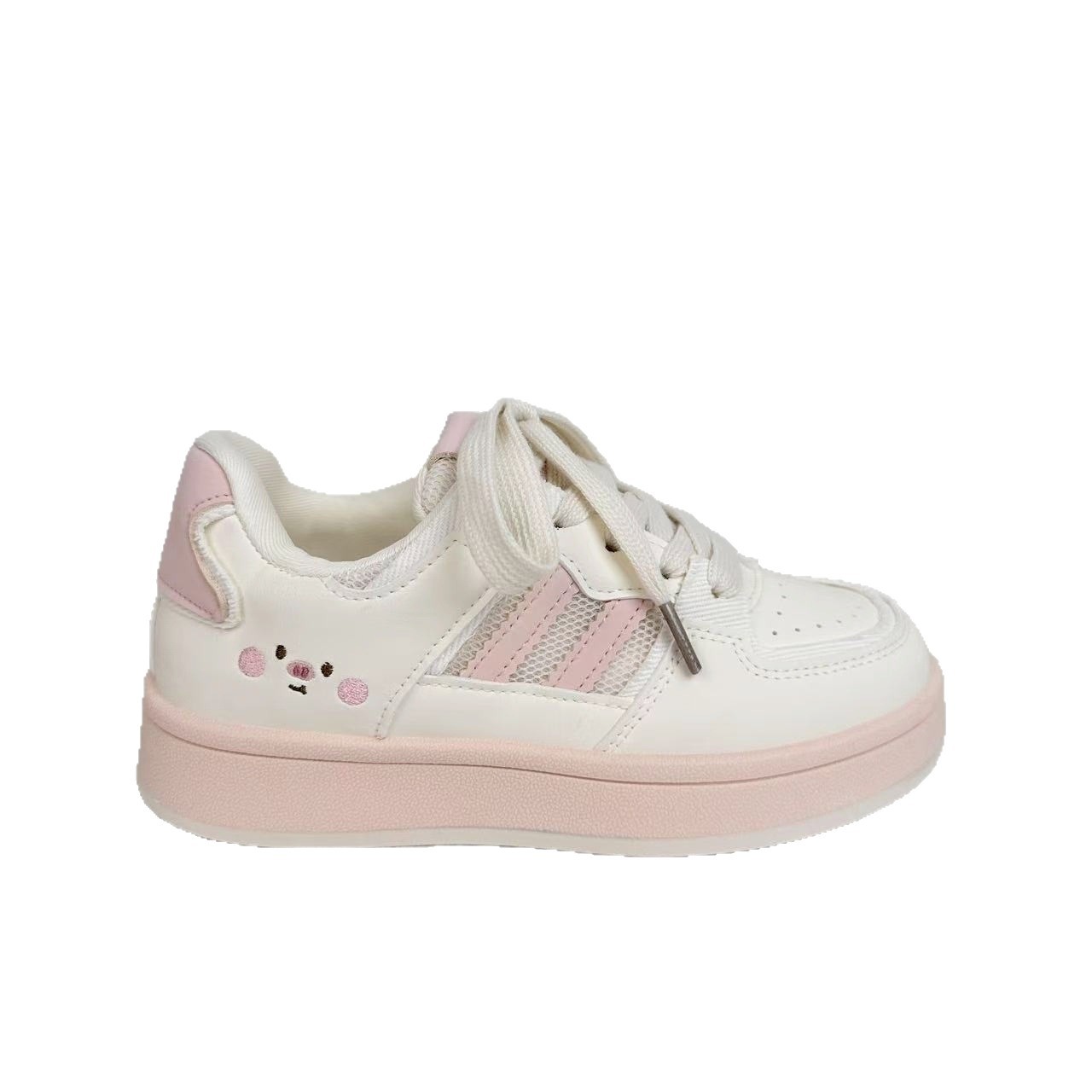 Zapatillas de plataforma de onda lejana para mujer 2025 nuevos zapatos blancos de todo fósforo de primavera y verano zapatos de pan casuales de estilo femenino dulce generación