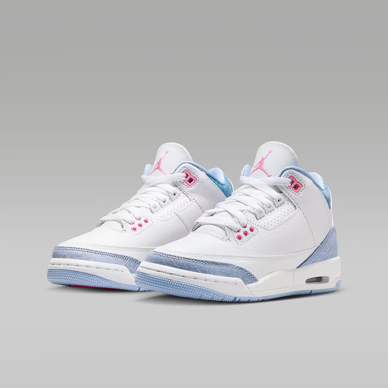 Putian Pure Original Aj3 Gs Aj White Blue Pink Mid-Top Women's Retro Basketball Shoes Practical Sneakers for Men and Women Putian Pure Original Aj3 Gs Aj White Blue Pink Mid-Top Women's Retro Basketball Shoes Practical Sneakers for Men and Women
