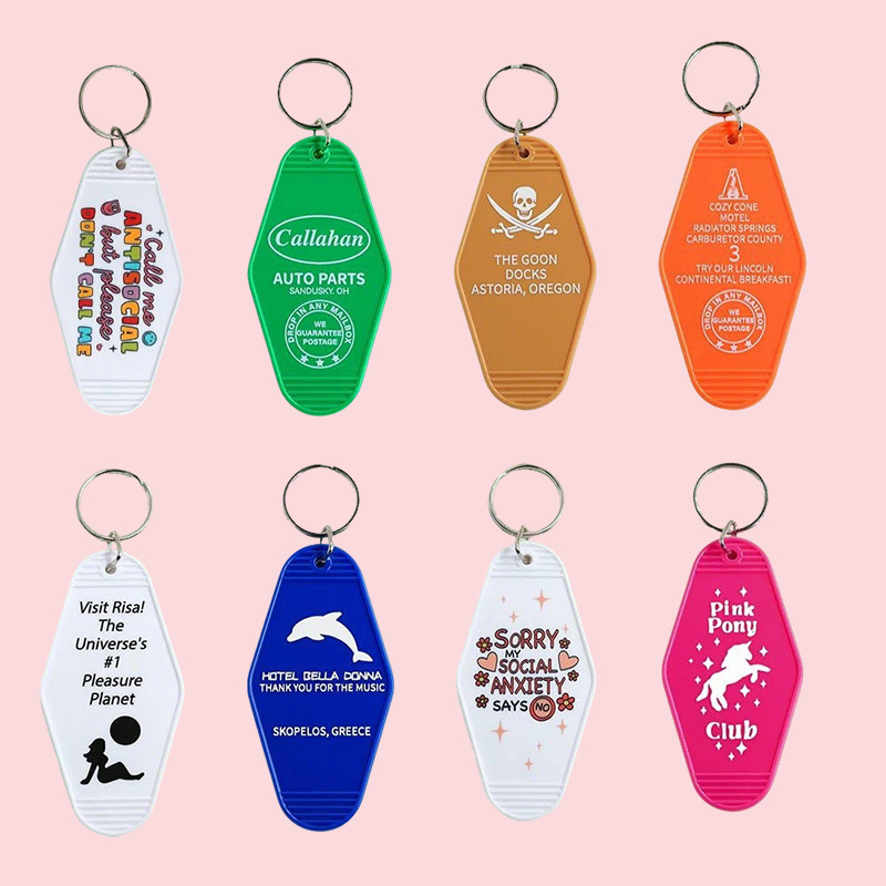 Retro Motel Key Tag Novelty Fun Hotel Room Card Keychain Movie Merchandise Backpack Decoration Accessory Retro Motel Key Tag Novelty Fun Hotel Room Card Keychain Movie Merchandise Backpack Decoration Accessory